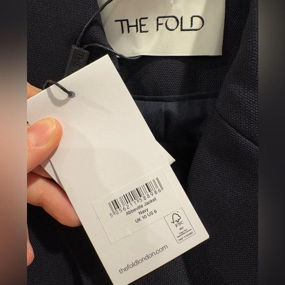 NWT The Fold navy Abbeville jacket - Picture 4 of 6